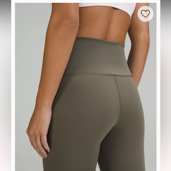 Lululemon Wunder Train High-Rise Crop 23" Army Green Sz 10 24 - Picture 2 of 5